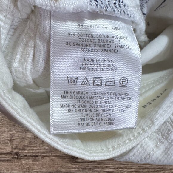 Pilcro and the Letterpress White Cropped Hyphen Straight Leg Jeans Size 26 - Picture 8 of 9